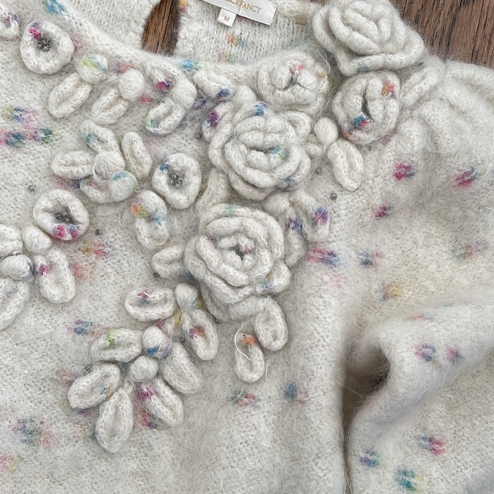 LoveShackFancy Claudette Mohair Alpaca Sweater - Picture 4 of 6